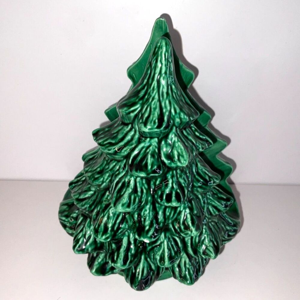Vintage ceramic Christmas Tree napkin holder